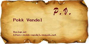 Pokk Vendel névjegykártya
